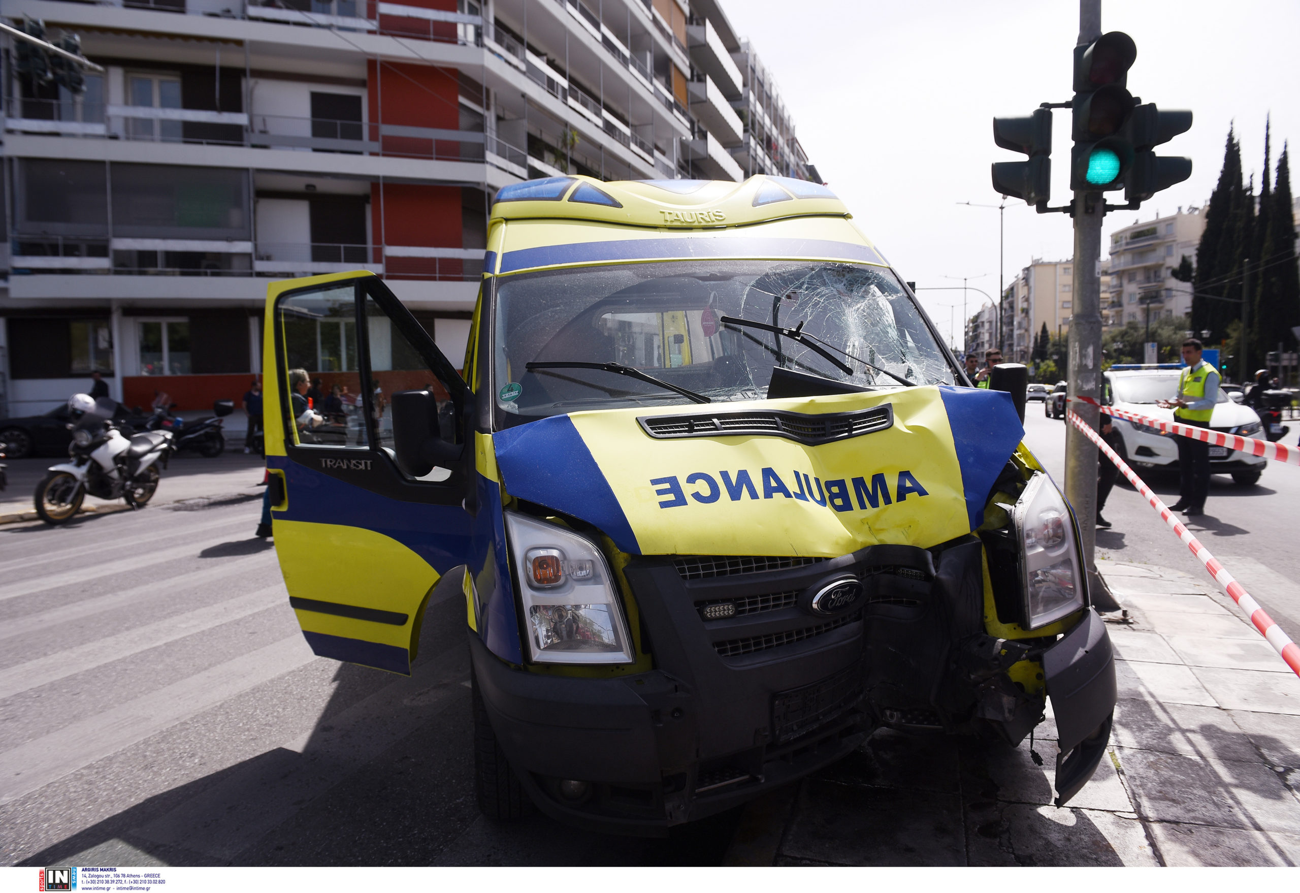 ασθενοφόρο, τροχαίο, Παγκράτι