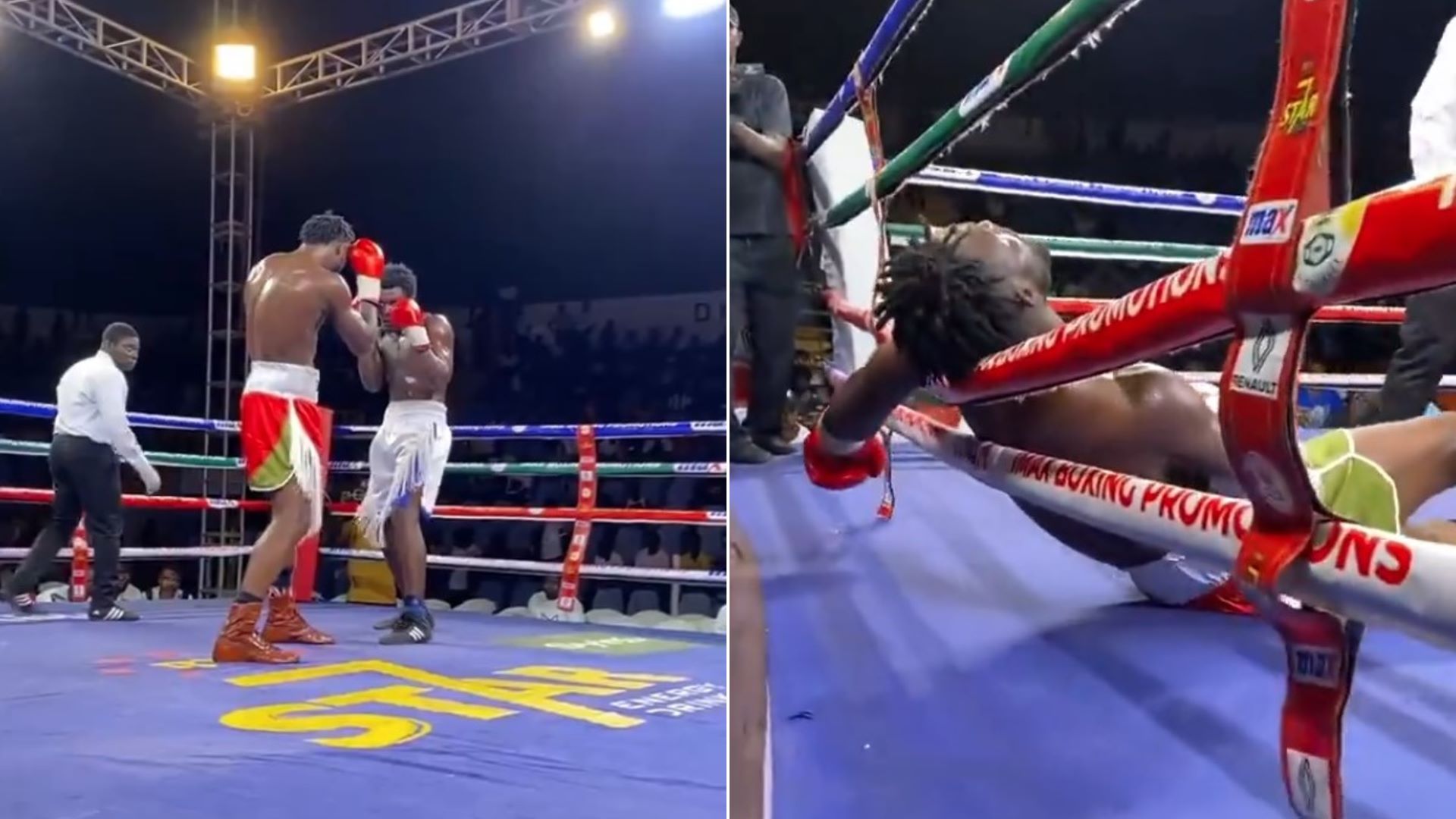 Βίντεο-σοκ: Νιγηριανός μποξέρ πέθανε στο ρινγκ κατά τη διάρκεια του αγώνα – Η στιγμή που καταρρέει στον τρίτο γύρο