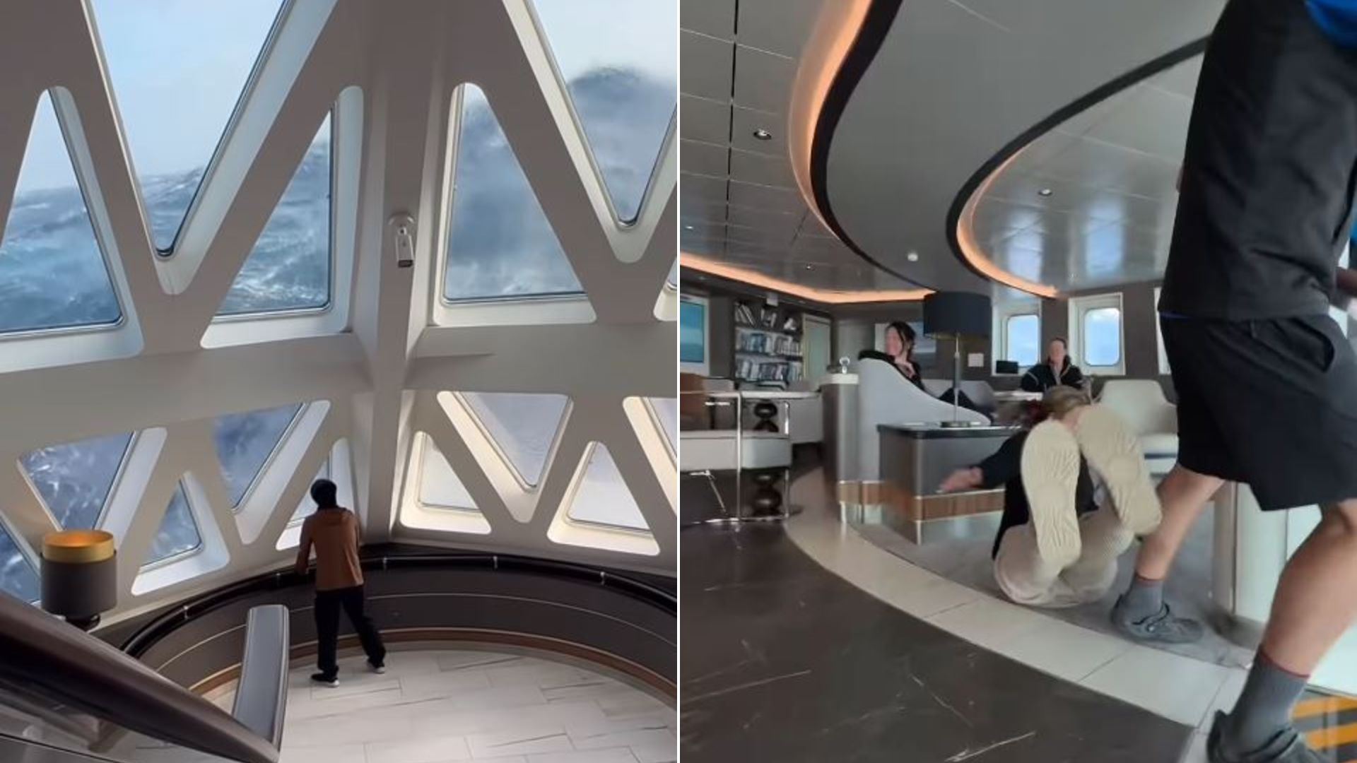 Συγκλονιστικό βίντεο: Κύματα 12 μέτρων «χτυπούν» κρουαζιερόπλοιο – «Τρενάκι του τρόμου» στη θάλασσα