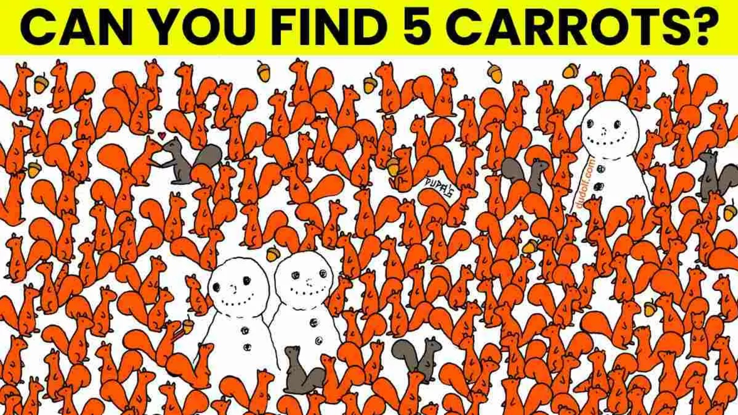 Οπτική ψευδαίσθηση: Μόνο το 3% των ανθρώπων θα βρει τα 5 καρότα σε 7 δευτερόλεπτα