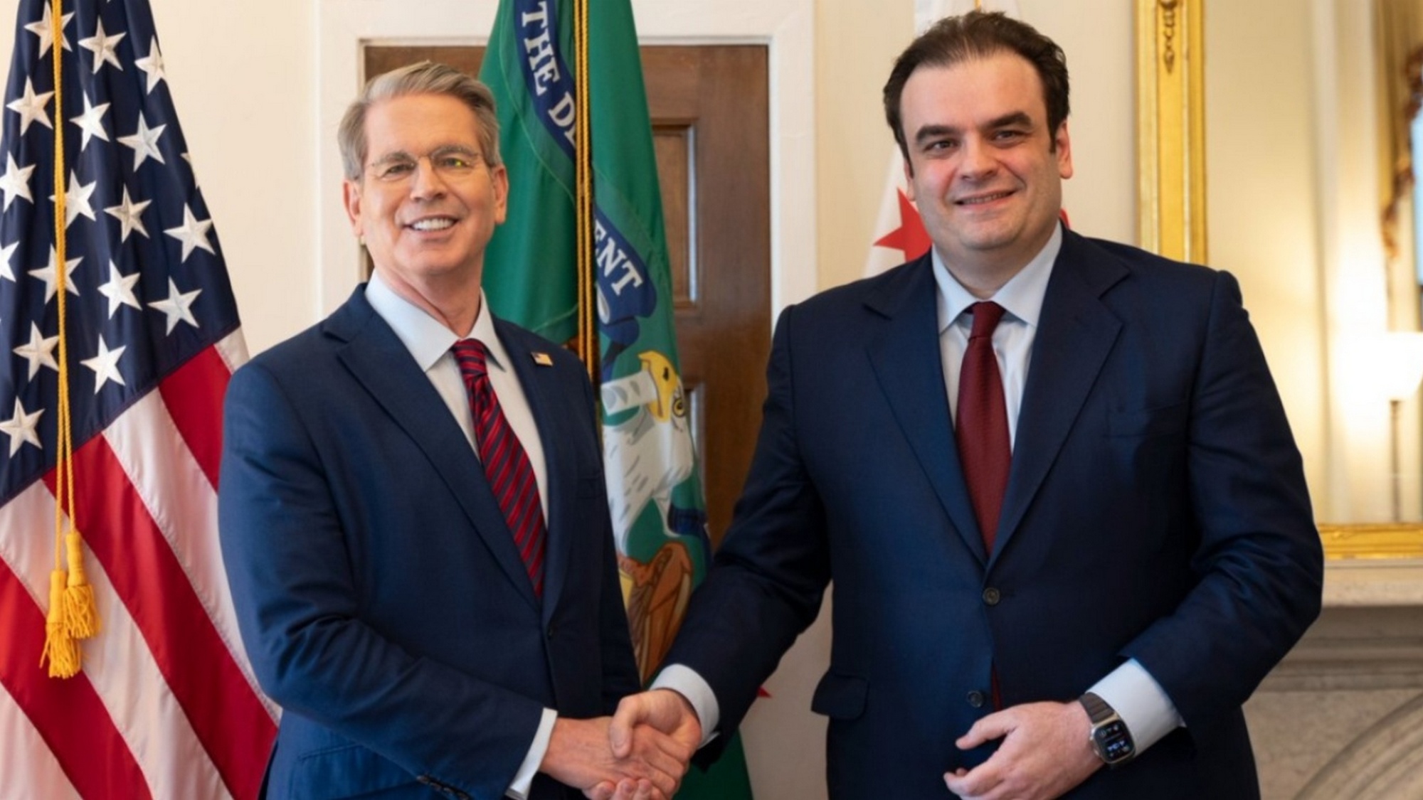 Κυριάκος Πιερρακάκης: Συναντήθηκε με τον υπουργό οικονομικών των ΗΠΑ – Συζήτησαν για δασμούς και επενδύσεις