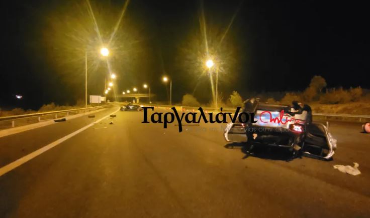 Ε.Ο. Τρίπολης – Καλαμάτας: Σοβαρό τροχαίο με τρεις τραυματίες – Αποκολλήθηκαν οι τροχοί του ενός οχήματος