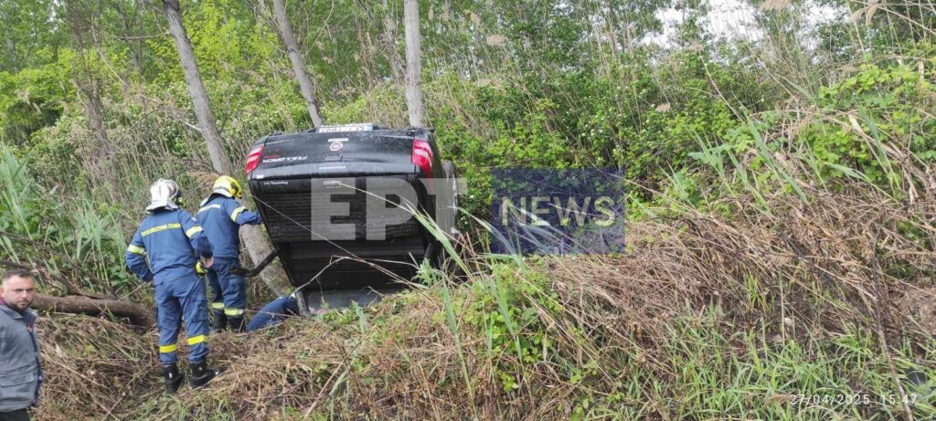 Τροχαίο στις Σέρρες: Αυτοκίνητο εξετράπη της πορείας του και «τούμπαρε» – Ο οδηγός ήταν υπό την επήρεια αλκοόλ