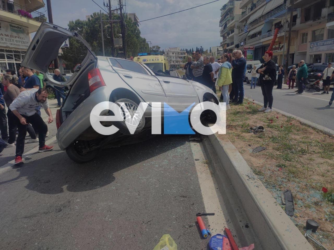 Σοβαρό τροχαίο στην Χαλκίδα – Στο νοσοκομείο μητέρα και το παιδί της