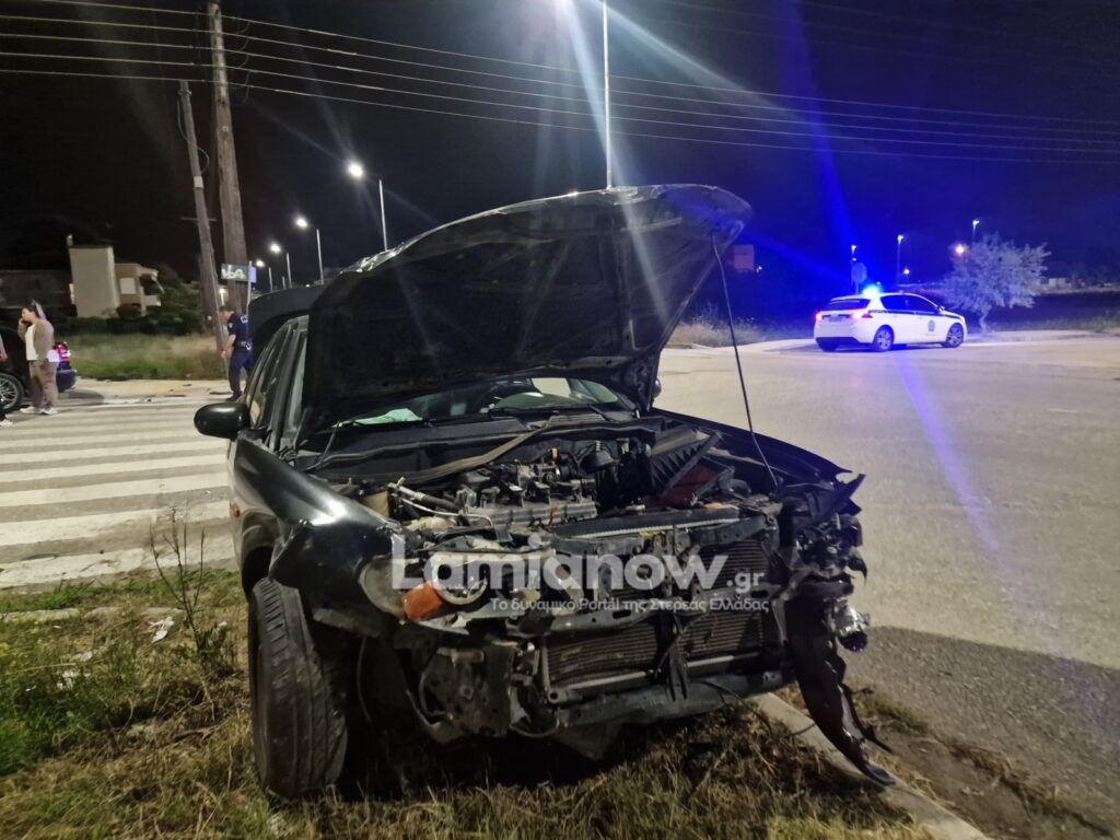 Σοβαρό τροχαίο στην Λαμία με σύγκρουση οχημάτων – Δύο τραυματίες – ΦΩΤΟ και ΒΙΝΤΕΟ