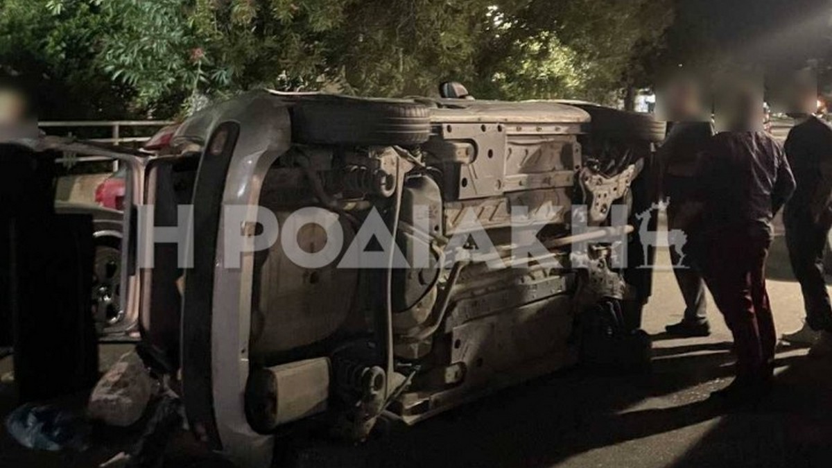 Ρόδος: Σοβαρό τροχαίο με σύγκρουση τριών οχημάτων έπειτα από παραβίαση «STOP»