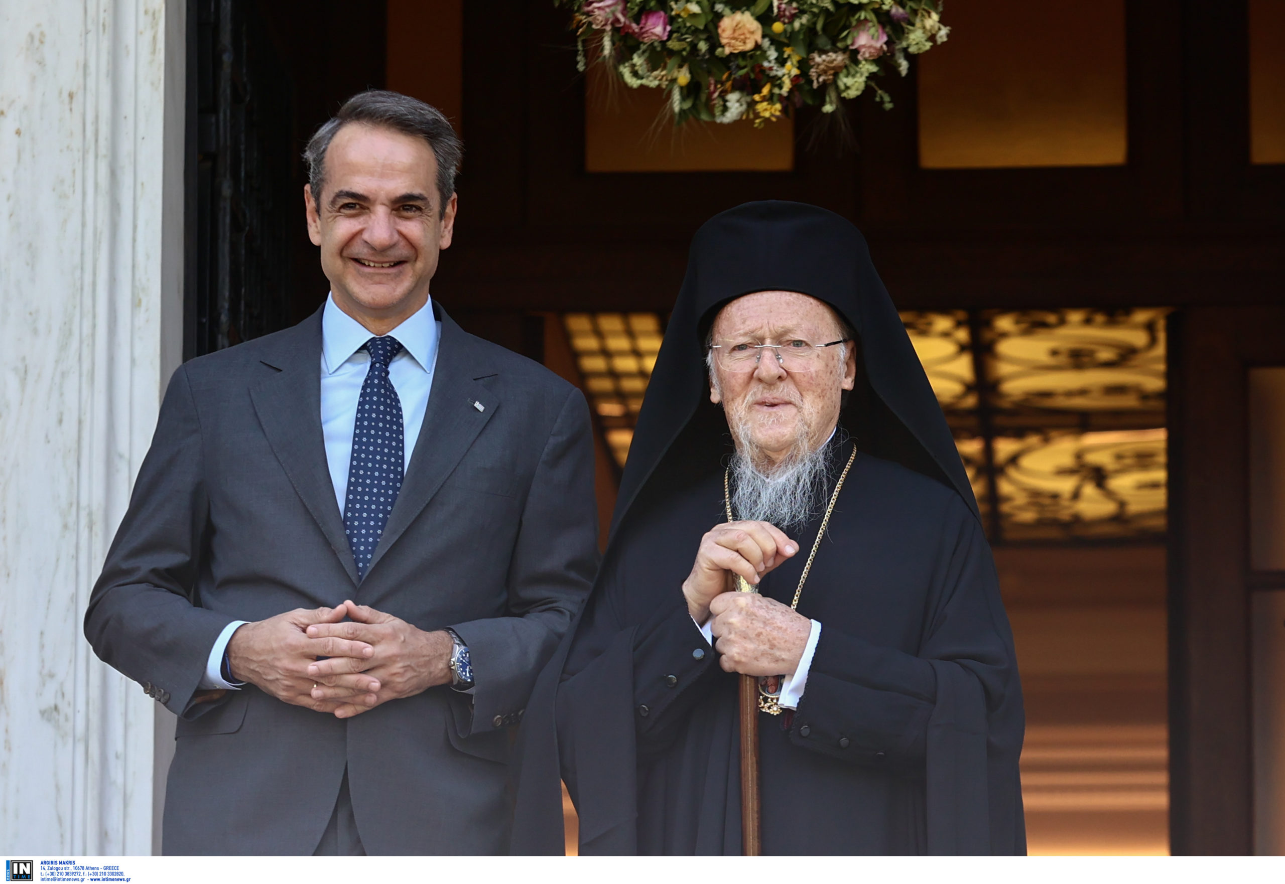 ΑΠΕΥΘΕΙΑΣ – Η συνάντηση του Κυριάκου Μητσοτάκη με τον Οικουμενικό Πατριάρχη