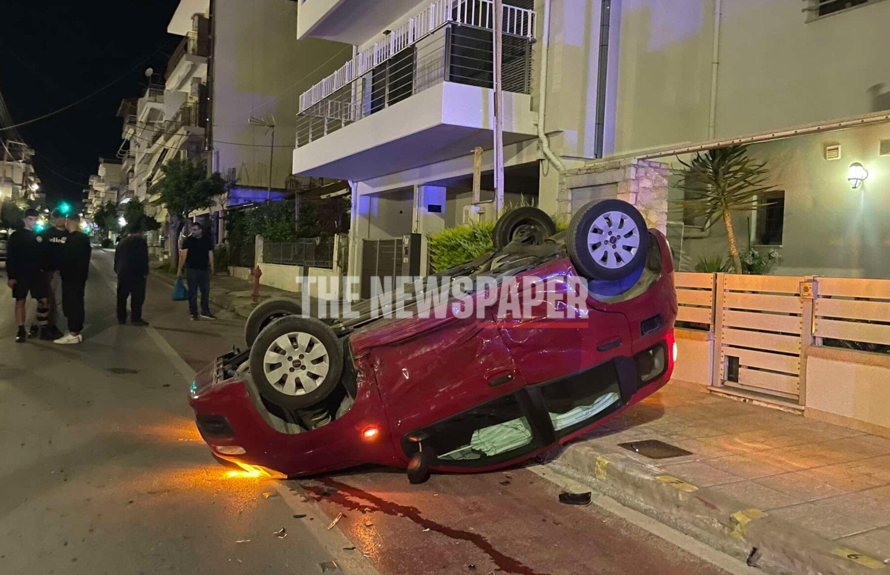 Νέα Ιωνία Βόλου: Τροχαίο με ανατροπή ΙΧ έπειτα από σφοδρή σύγκρουση