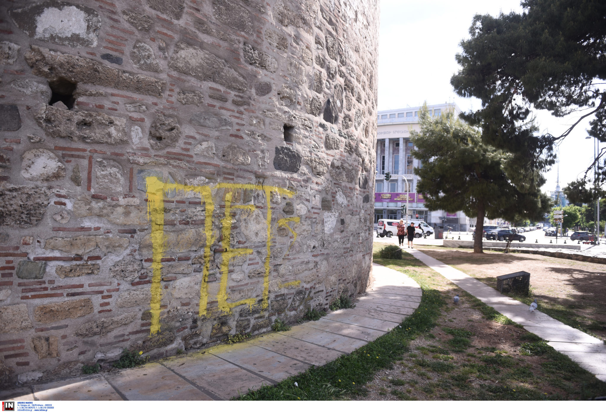 Θεσσαλονίκη: Άγνωστοι βανδάλισαν τον Λευκό Πύργο