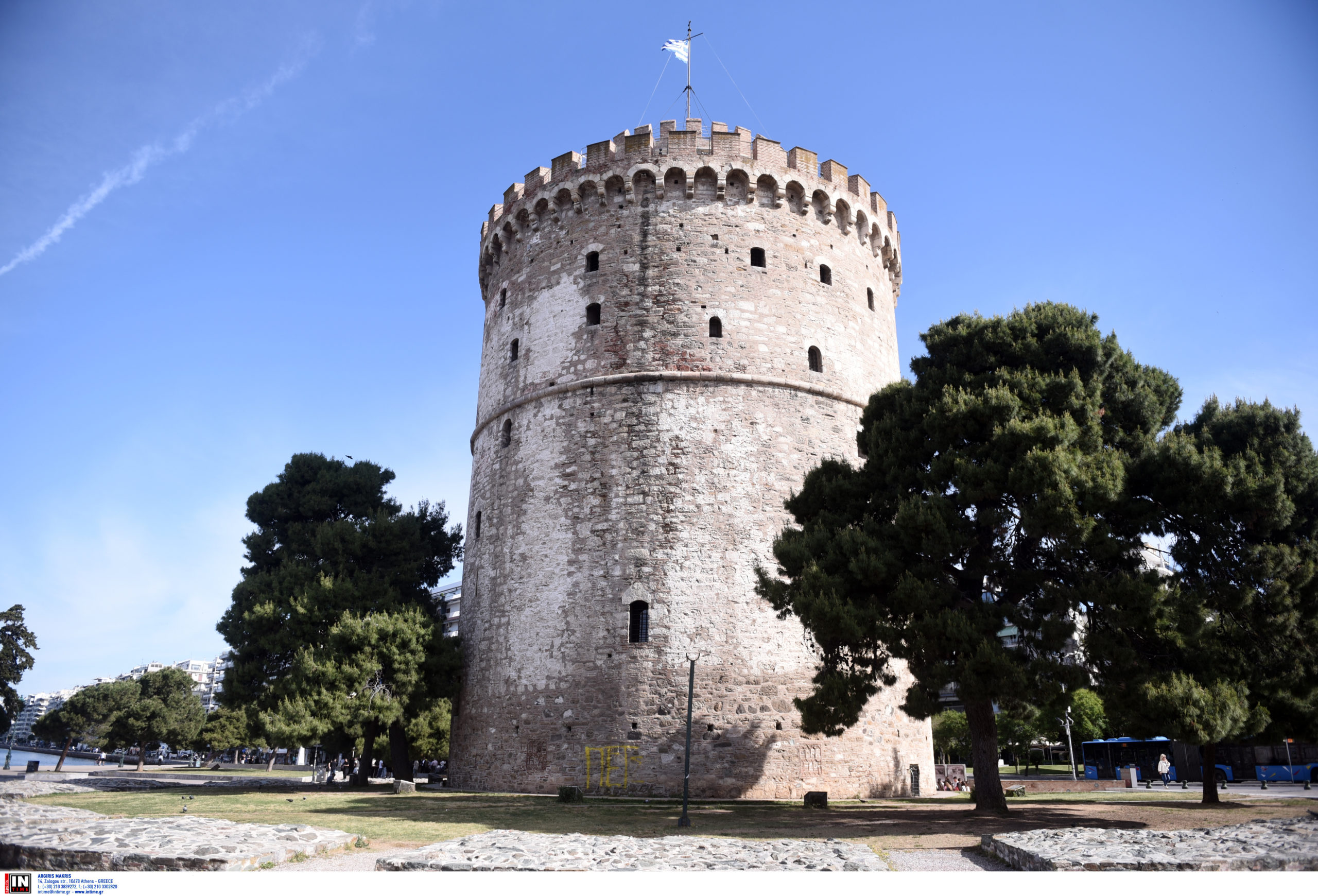 Θεσσαλονίκη: Άγνωστοι βανδάλισαν τον Λευκό Πύργο