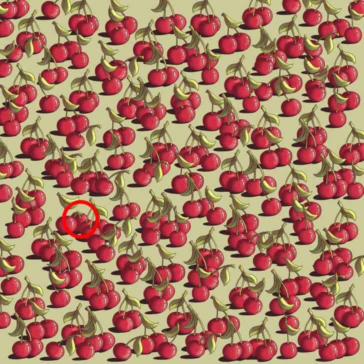 Οπτική ψευδαίσθηση, ντομάτα