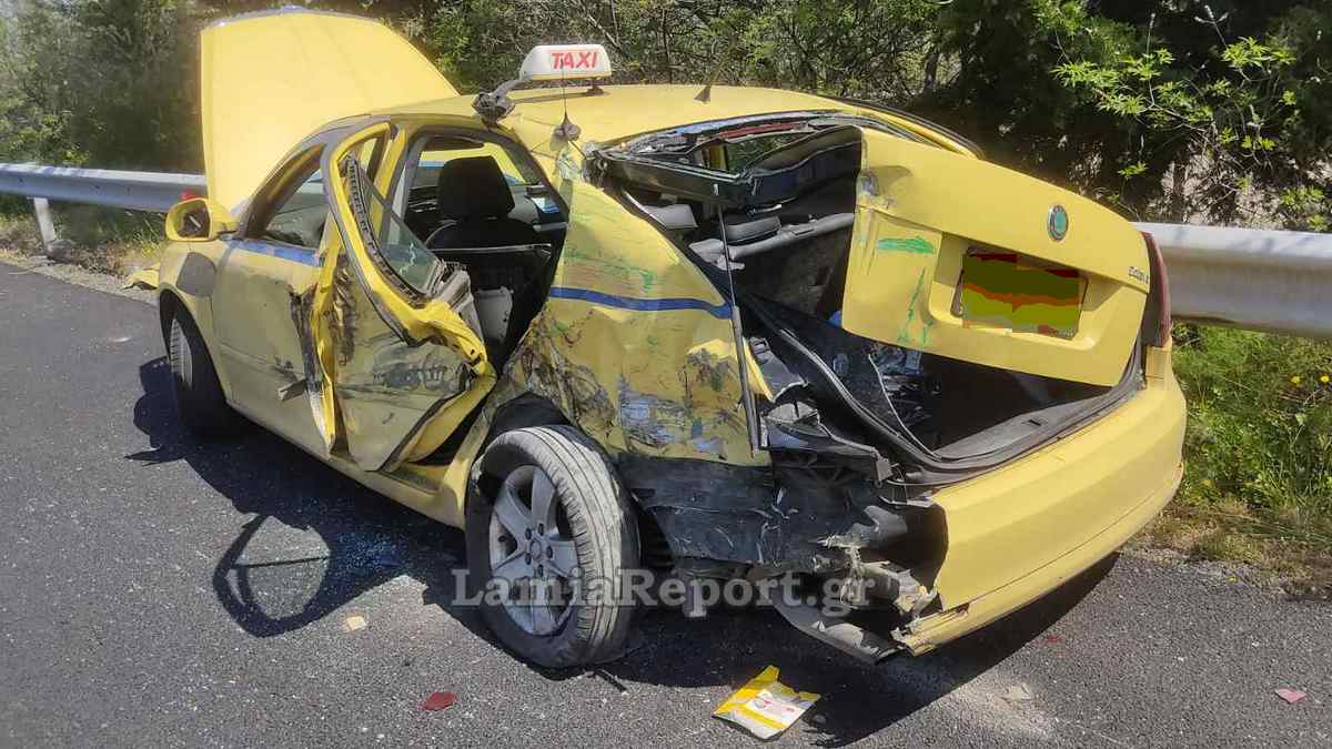 Σοβαρό τροχαίο στην εθνική οδό - Φορτηγό χτύπησε ταξί