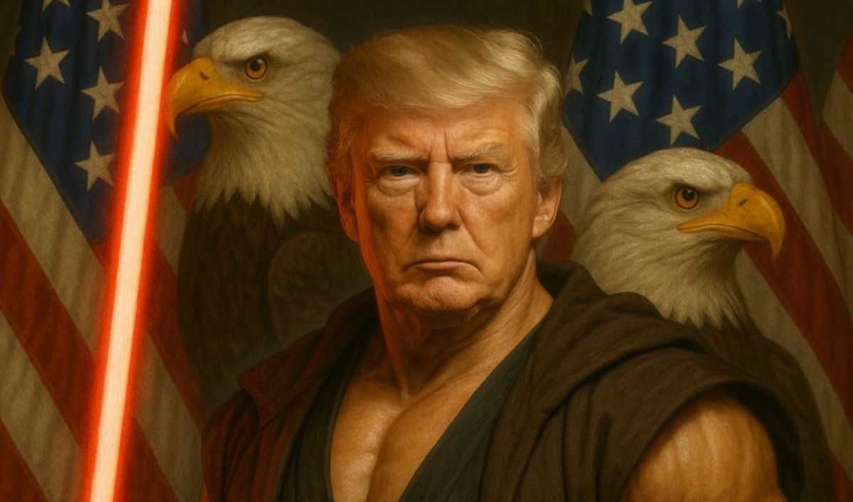 Η επιστροφή των τζεντάι: Ο Λευκός Οίκος παρουσίασε τον Τραμπ ως ήρωα του Star Wars με κόκκινο φωτόσπαθο