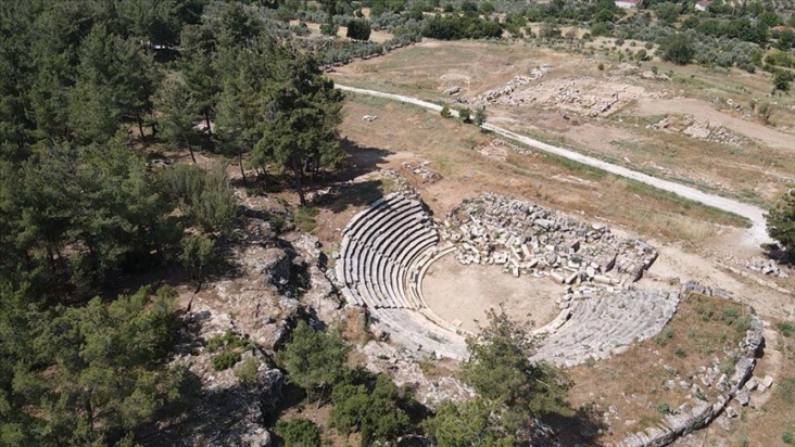 Εναέρια λήψη της αρχαίας πόλης Υλλάριμα, η οποία βρίσκεται στην επαρχία των Μούγλων, στη νοτιοανατολική Τουρκία. Φωτογραφία: ΑΑ