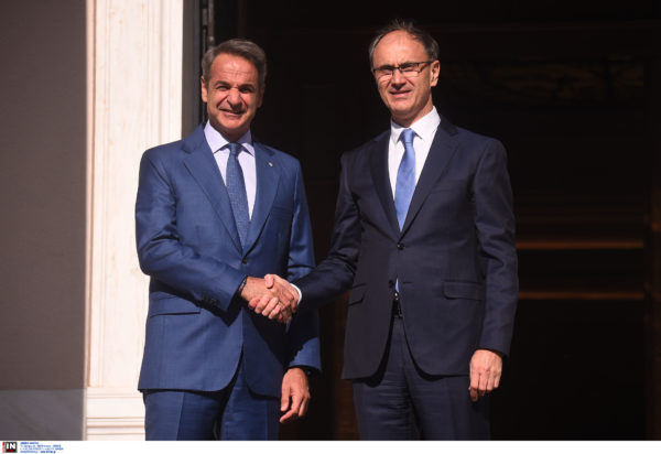 συνάντηση του Πρωθυπουργού Κυριάκου Μητσοτάκη με τον Πρωθυπουργό της Σερβίας Đuro Macut