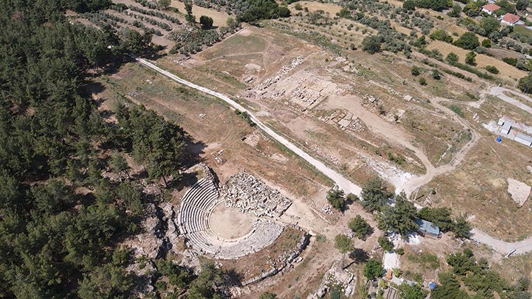 Εναέρια λήψη της αρχαίας πόλης Υλλάριμα, η οποία βρίσκεται στην επαρχία των Μούγλων, στη νοτιοανατολική Τουρκία. Φωτογραφία: ΑΑ
