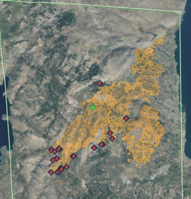Φωτιά στη Χίο: Πλάνα από drone «μαρτυρούν» το μέγεθος της καταστροφής – Η δορυφορική αποτύπωση από την υπηρεσία Copernicus