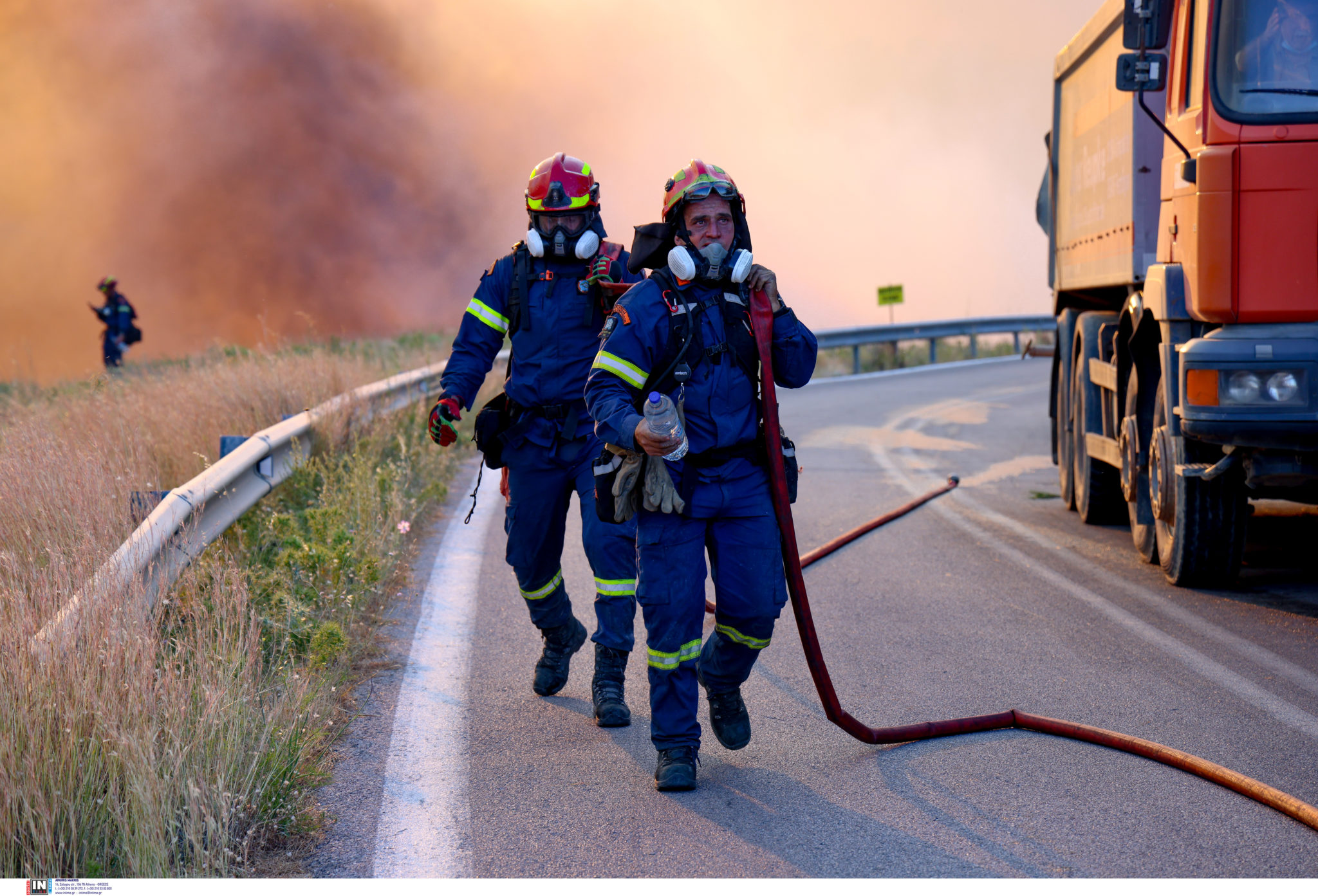 Φωτιά, Χίος, Πυροσβέστες