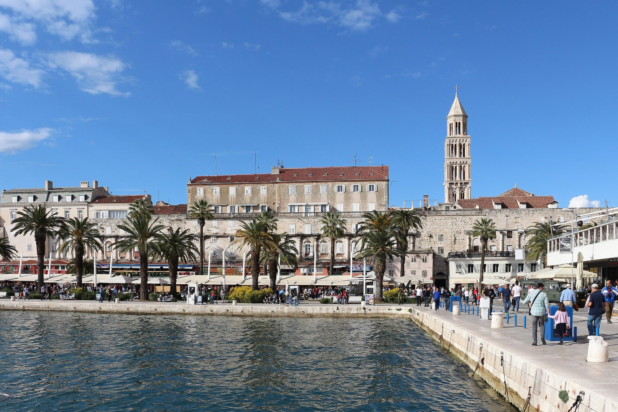 Η νότια όψη του Παλατιού του Διοκλητιανού στο Σπλιτ. Φωτογραφία: arkeonews