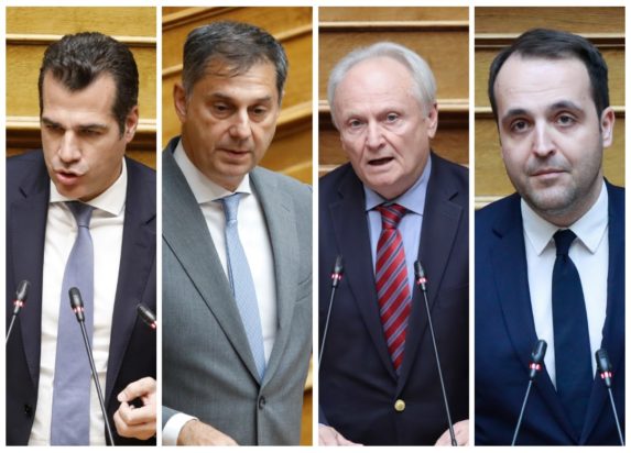 Θάνος Πλεύρης, Χάρης Θεοχάρης, Γιάννης Ανδριανός, Χρήστος Δερμεντζόπουλος.