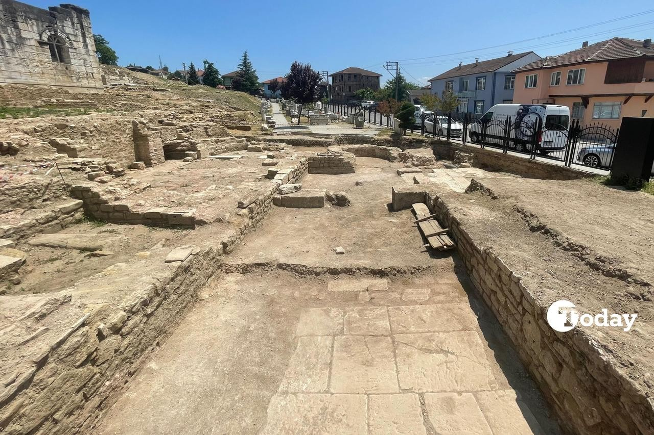 Λήψη από το κεντρικό κλίτος της δομής που θεωρείται ότι είναι εκκλησία και αναγνωρίστηκε στην ανασκαφική περίοδο του 2025. 7 Ιουνίου, 2025. Φωτογραφία: Koray Erdogan/Türkiye Today