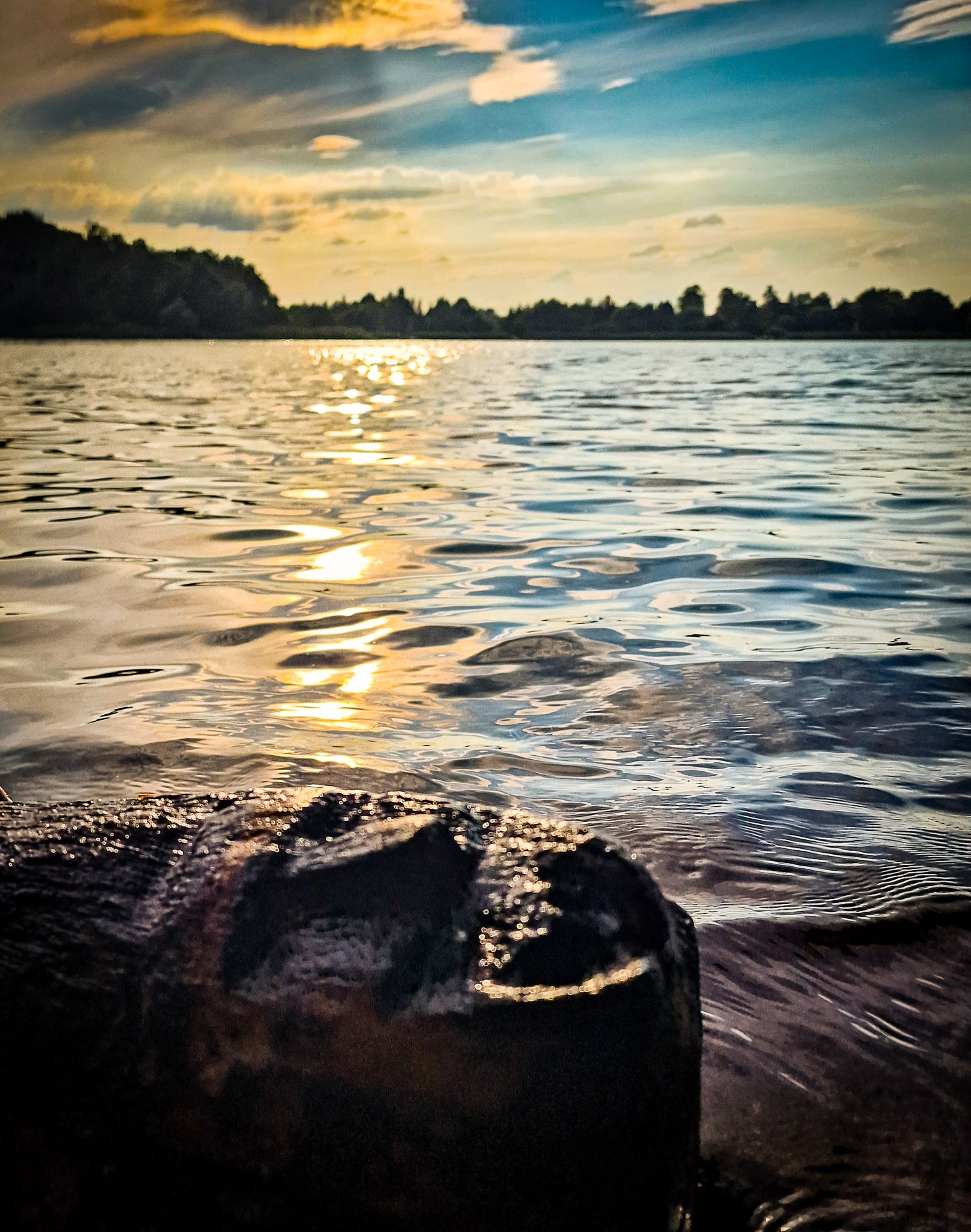 Το λαξευτό πρόσωπο διασώθηκε κάτω από το νερό της λίμνης από τον μεσαίωνα. Φωτογραφία: Muzeum Pierwszych Piastów na Lednicy