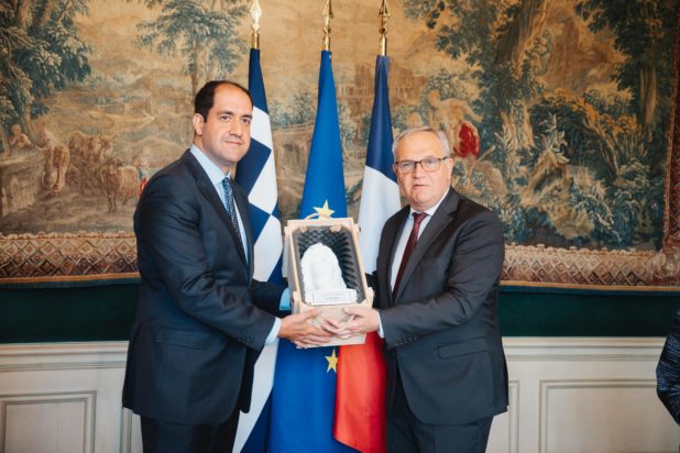 Γιάννη Κεφαλογιάννη με τον Υπουργό παρά τω Υπουργώ Επικρατείας, Υπουργό Εσωτερικών της Γαλλίας François-Noël Buffet