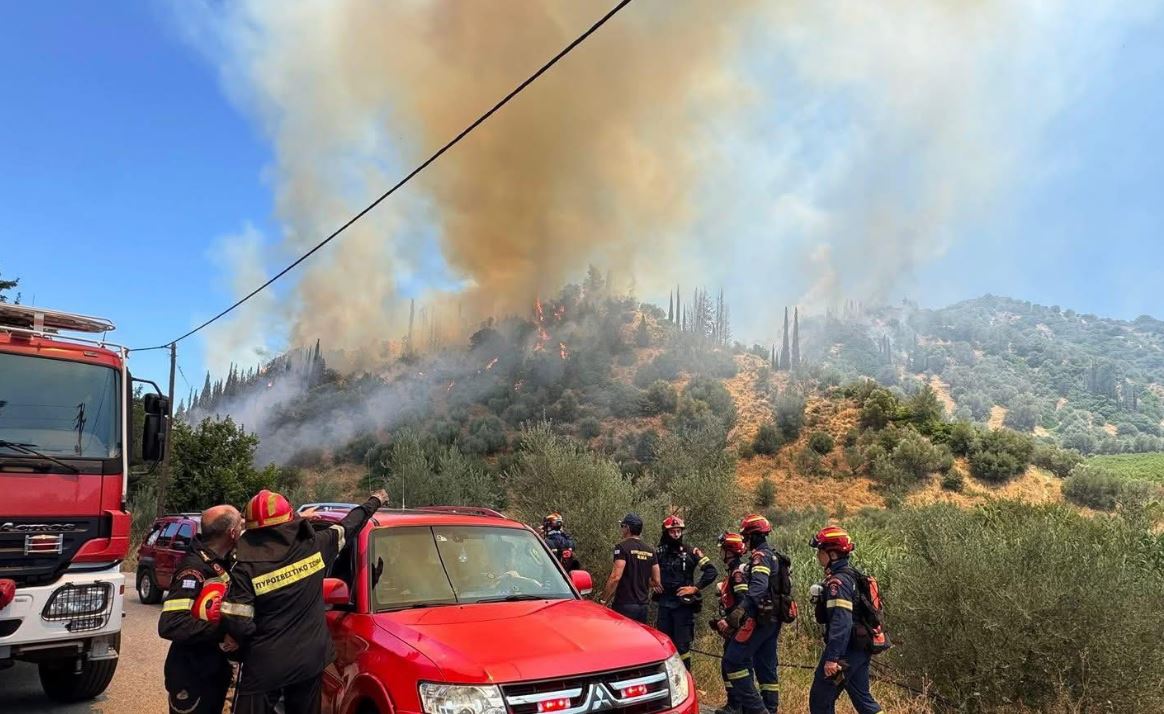 Αχαΐα: Φωτιά στην περιοχή Νεραντζιές – Ήχησε το 112