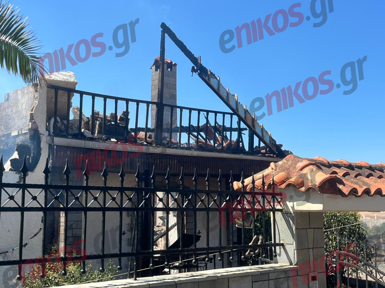 Φωτιά, Κορωπί, καμένο σπίτι