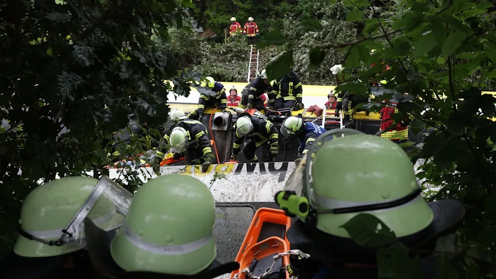 Γερμανίας, Εκτροχιασμός τρένου