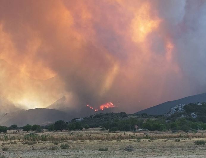 Κορινθία: Καλύτερη η εικόνα του μετώπου της φωτιάς στον Φενεό – Αυξήθηκαν οι επίγειες δυνάμεις
