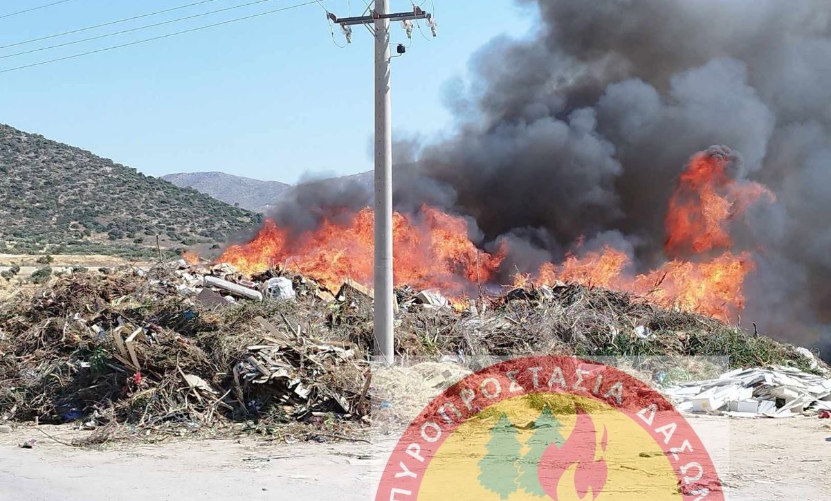 Φωτιά σε χωματερή στο Μαρκόπουλο – Επιχειρούν και εναέρια μέσα – BINTEO