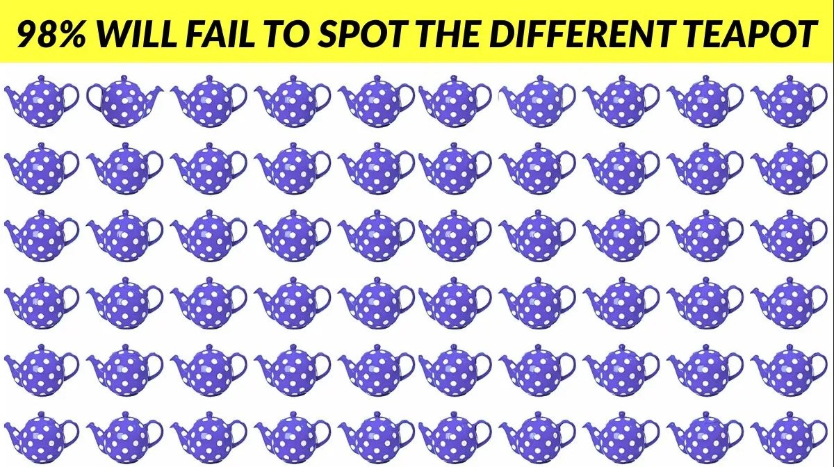 Οπτική ψευδαίσθηση: Μόνο το 2% των ανθρώπων θα βρει την διαφορετική τσαγιέρα σε 8 δευτερόλεπτα