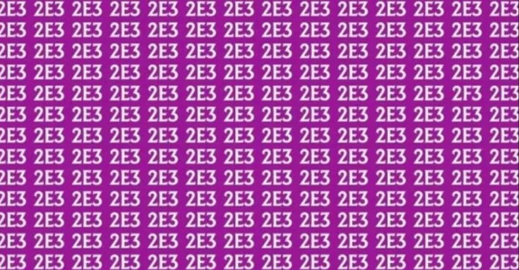 Οπτική ψευδαίσθηση: Μόνο αν έχεις αετίσια ματιά θα βρεις τον συνδυασμό «2F3» σε 7 δευτερόλεπτα