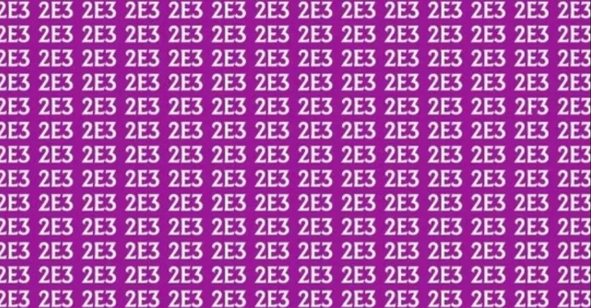 Οπτική ψευδαίσθηση: Μόνο αν έχεις αετίσια ματιά θα βρεις τον συνδυασμό «2F3» σε 7 δευτερόλεπτα