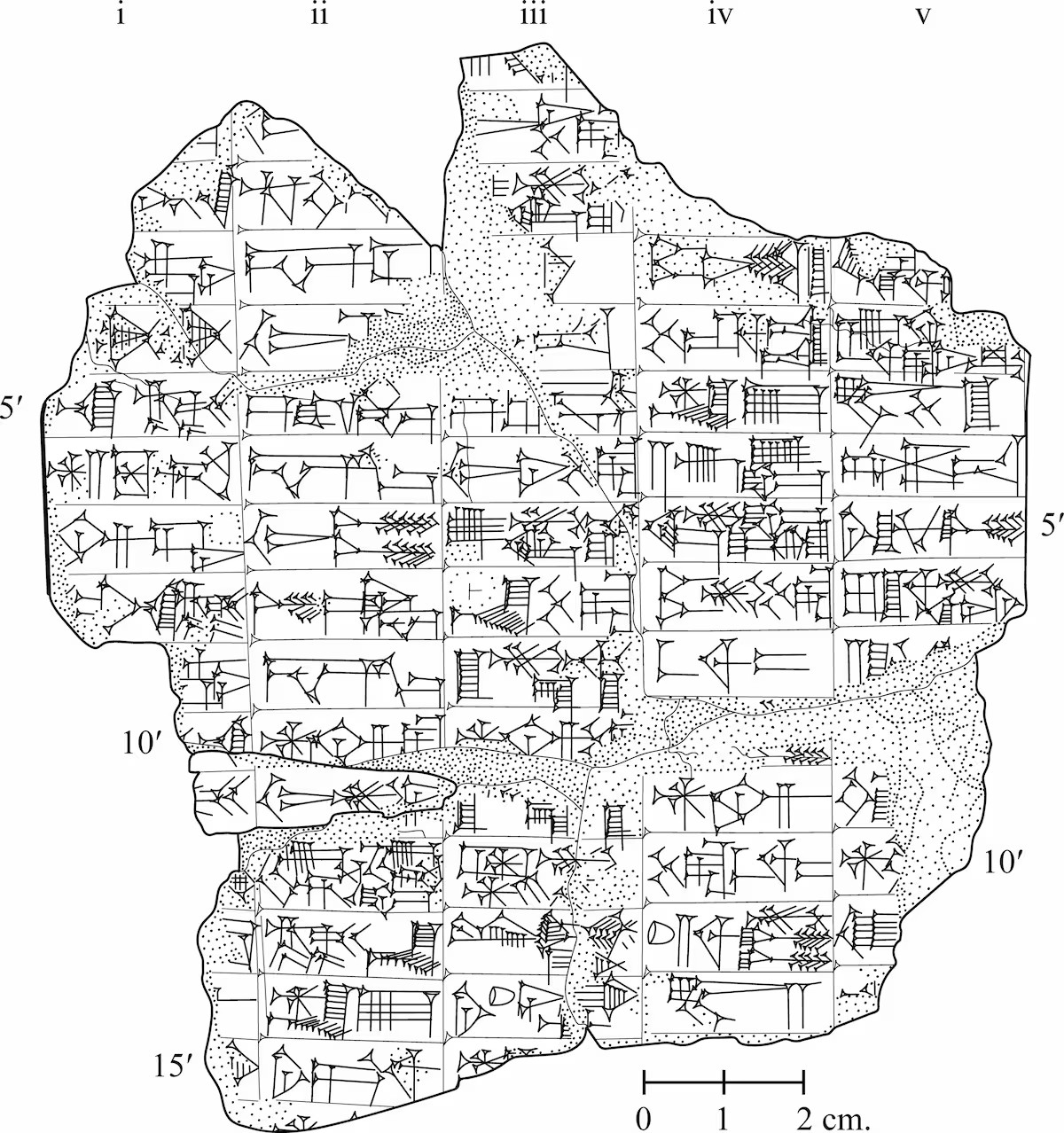 Αντίγραφο της επιγραφής, σχεδιασμένο στο χέρι