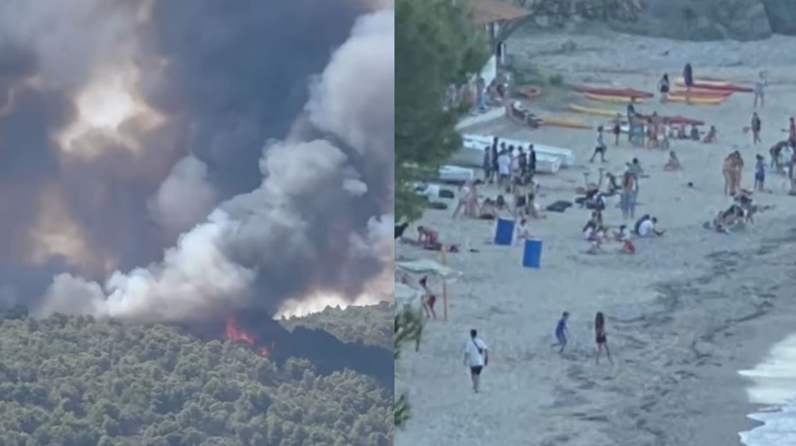 Χαλκιδική, Βουρβουρού, φωτιά