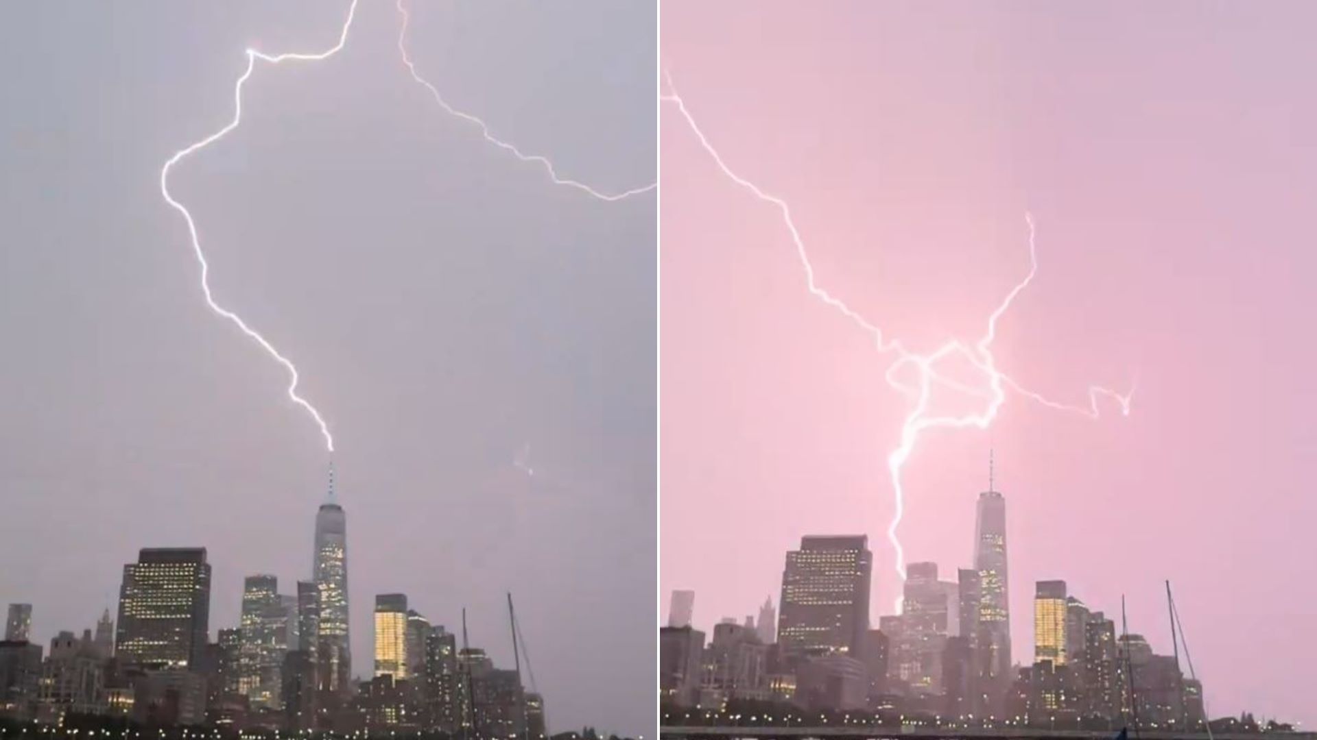 Νέα Υόρκη: Κεραυνός «χτύπησε» το Παγκόσμιο Κέντρο Εμπορίου – Δείτε το εντυπωσιακό βίντεο