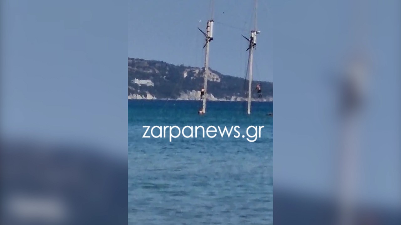 Χανιά: Έφηβοι κάνουν επικίνδυνες βουτιές από τo κατάρτι βυθισμένου ιστιοφόρου – Δείτε βίντεο