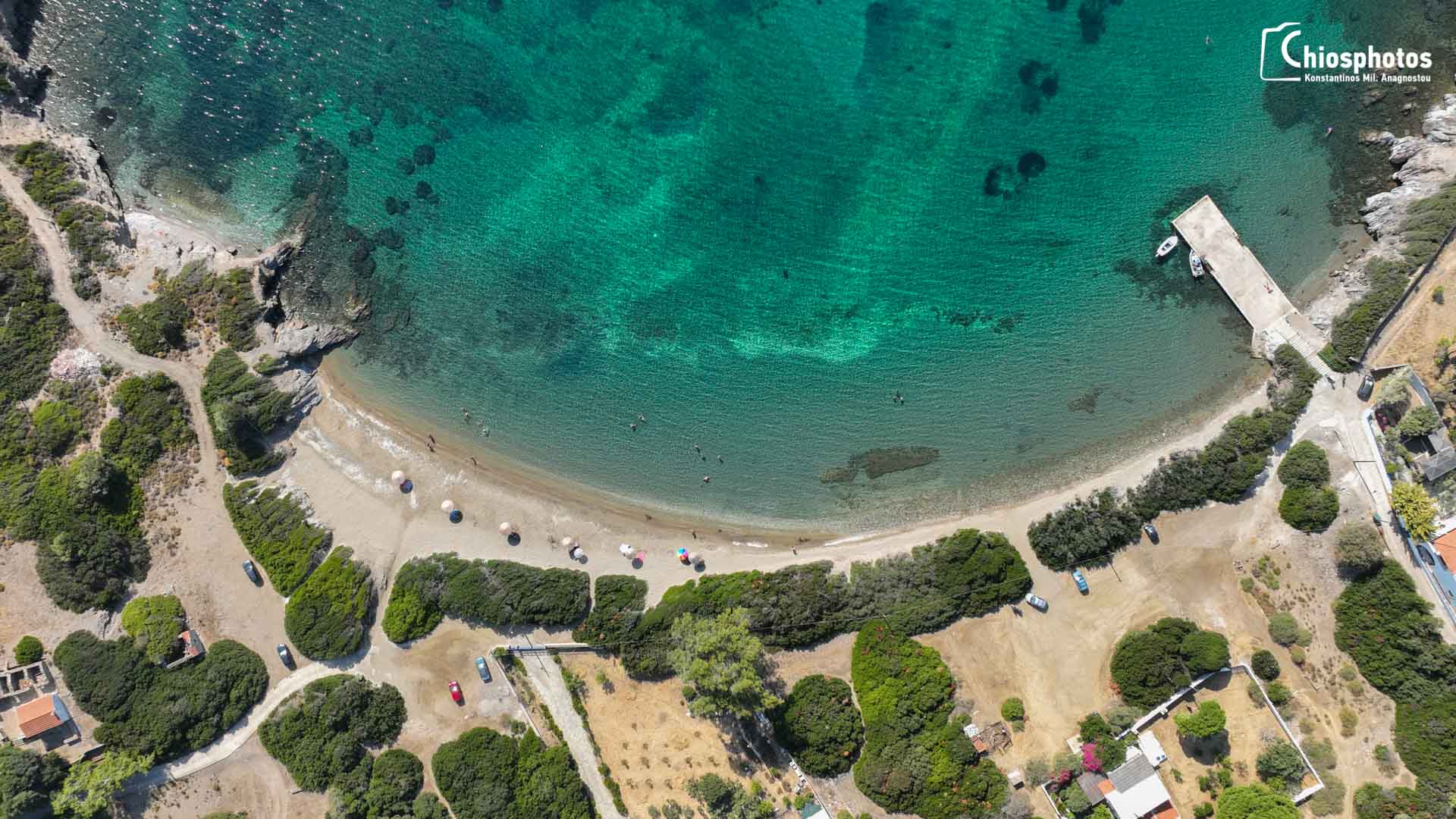 Απήγανος - Η αμμώδης παραλία των Οινουσσών