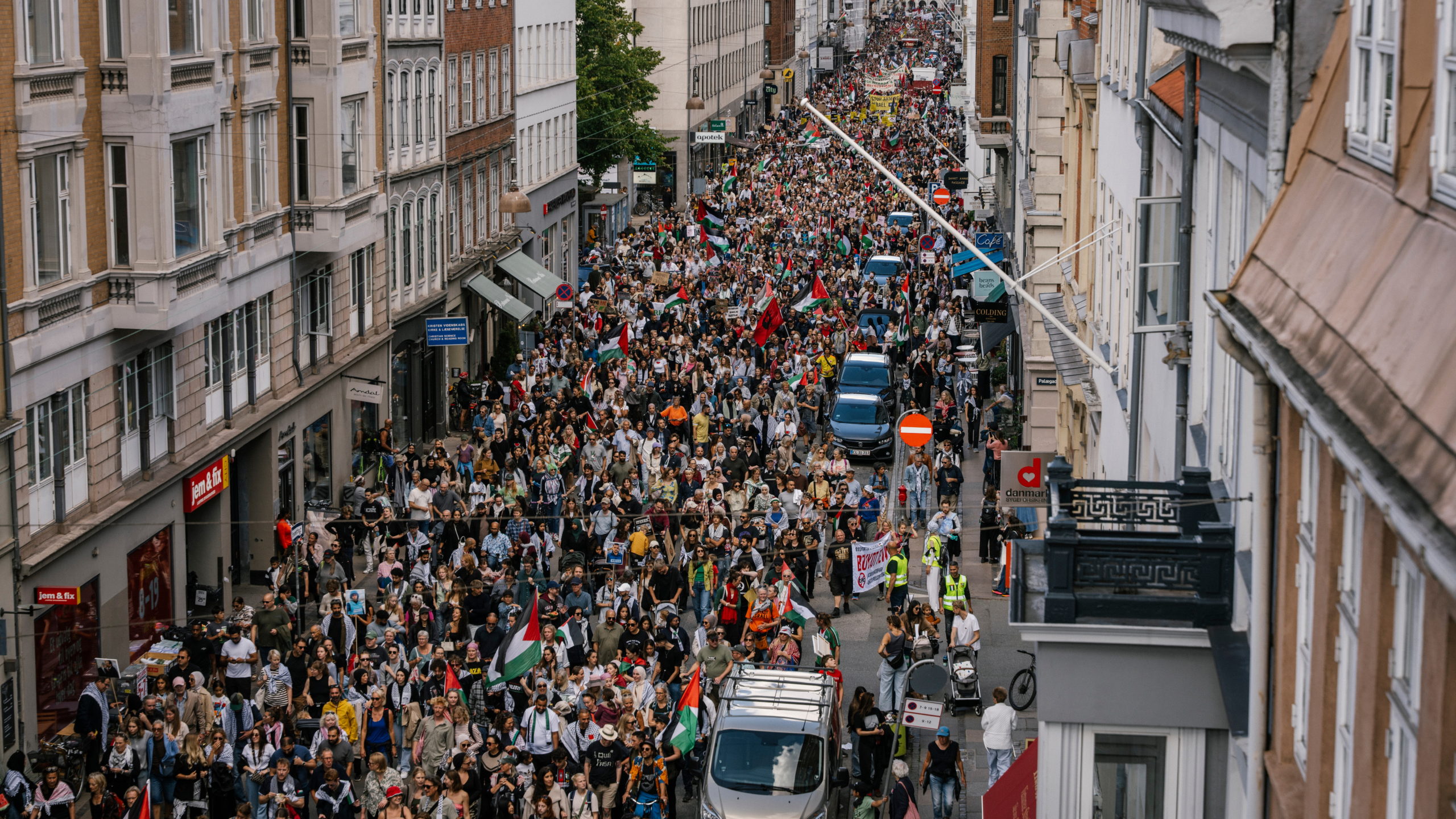Δανία: Διαδήλωση υπέρ των Παλαιστινίων στην Κοπεγχάγη