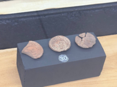 Το 2020, ανακαλύφθηκε ένα πήλινο μενταγιόν με τη Γοργώ Μέδουσα στο Άρκχιζ. Φωτογραφία: Russian Archaeological News - PRC