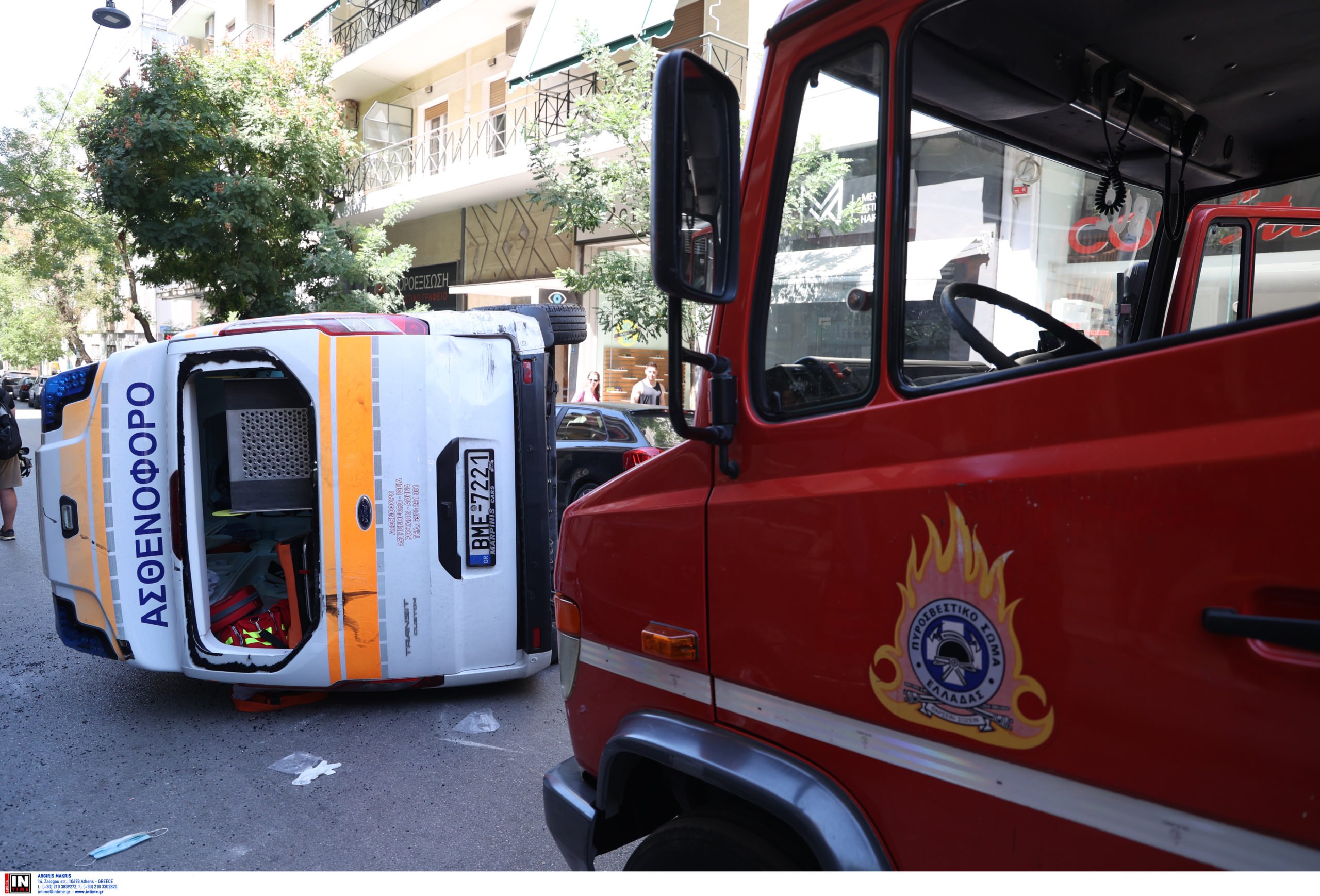 Ιδιωτικό ασθενοφόρο, Γουδή, Γουδί, τροχαίο