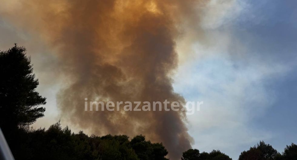 Φωτιά στη Ζάκυνθο: Μήνυμα του 112 για εκκένωση 4 περιοχών – «Απομακρυνθείτε προς Χώρα»
