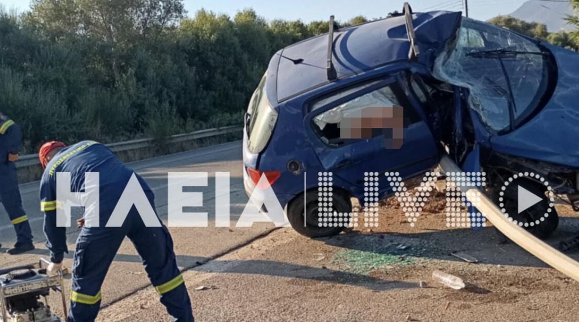 Νεκρός οδηγός αυτοκινήτου που προσέκρουσε σε κολώνα στην Εθνική Οδό Πύργου – Κυπαρισσίας – ΦΩΤΟ 