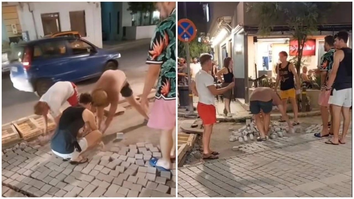 Μάλια: Τουρίστες σήκωσαν… μανίκια και βοήθησαν στην πλακόστρωση του οικισμού – «Ακόμα και αυτοί είπαν να βάλουν ένα χεράκι»