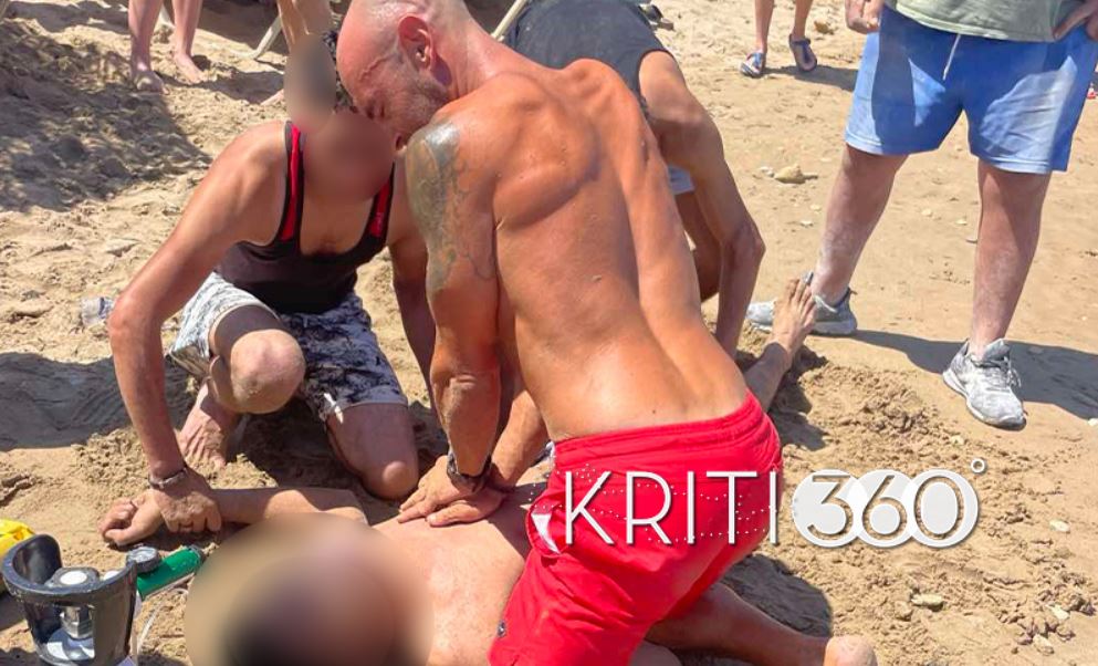 Χανιά: Ναυαγοσώστης έσωσε λουόμενο που είχε ανασυρθεί χωρίς τις αισθήσεις του από τη θάλασσα 