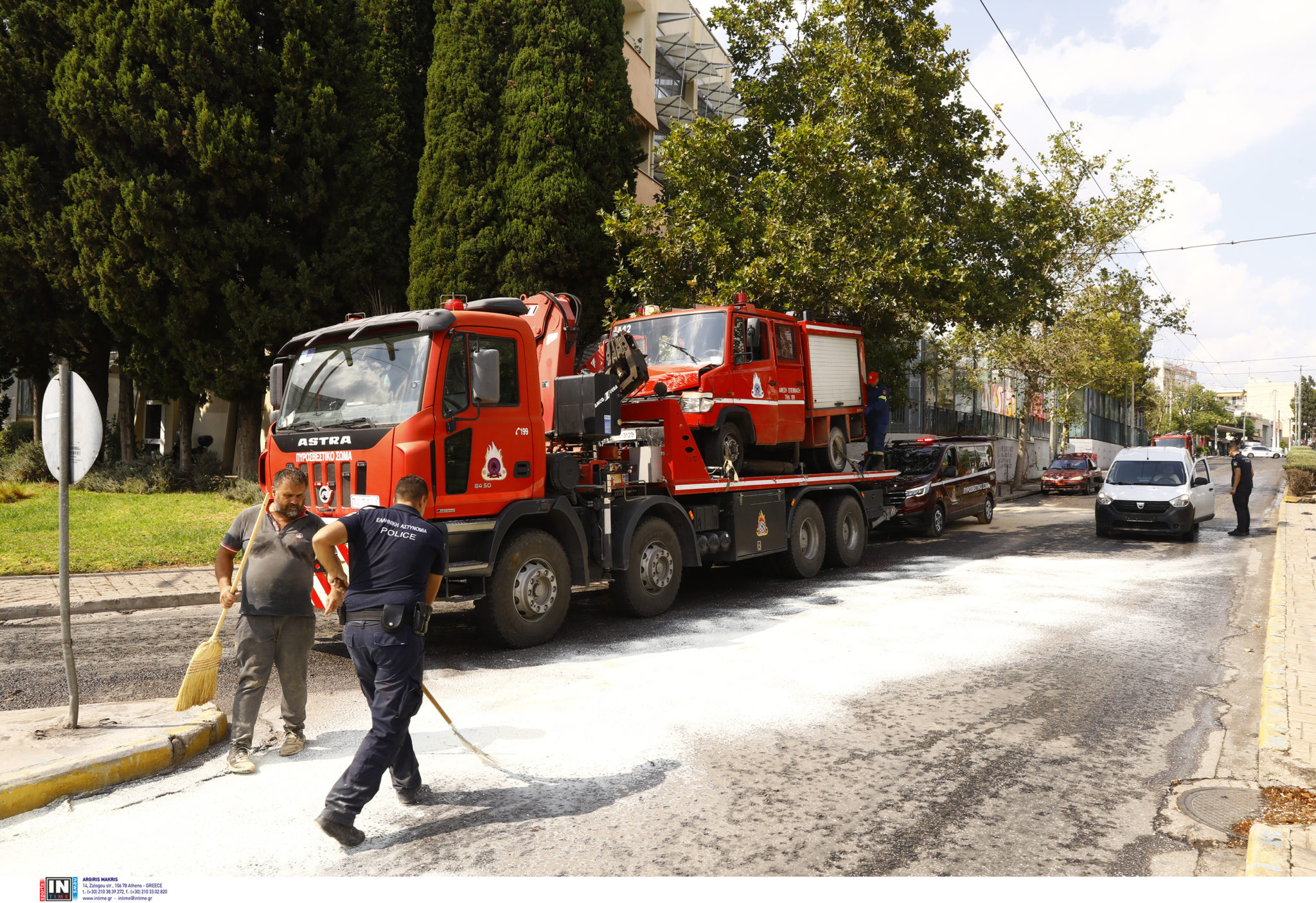 Νέα Χαλκηδόνα, Εκτροπή Πυροσβεστικού Οχήματος