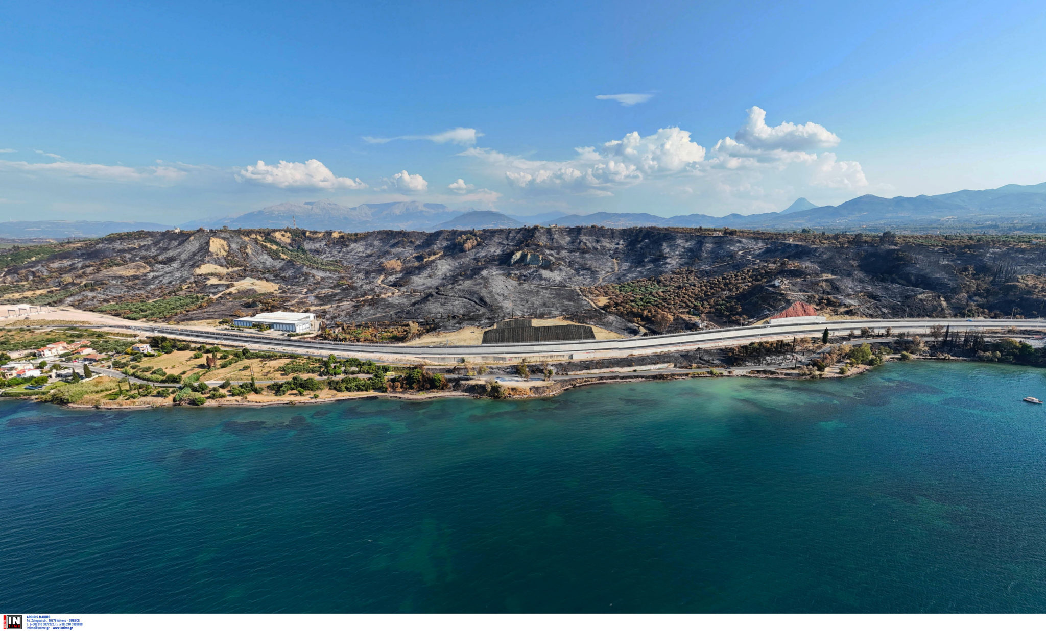 ΠΑΝΟΡΑΜΙΚΕΣ ΕΙΚΟΝΕΣ ΑΠΟ ΤΙΣ ΠΥΡΟΠΛΗΚΤΕΣ ΠΕΡΙΟΧΕΣ ΤΗΣ ΑΧΑΪΑΣ