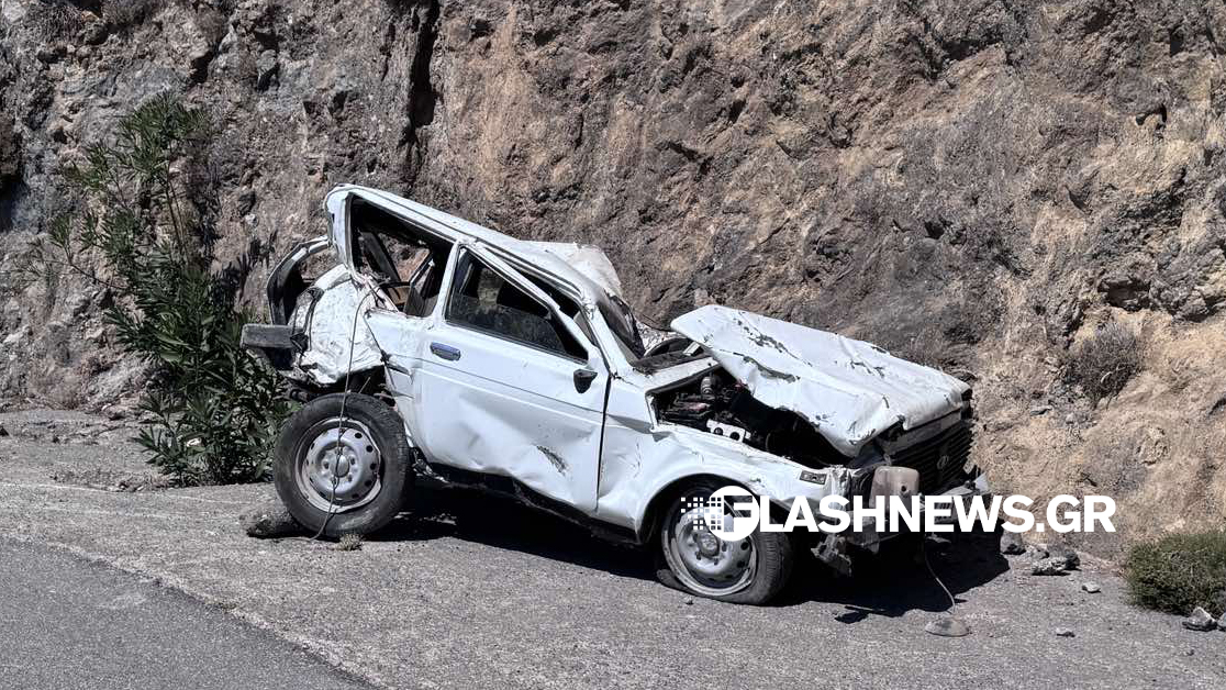 Σφακιά: Αυτοκίνητο έπεσε σε γκρεμό 20 μέτρων – Σε κρίσιμη κατάσταση ο 82χρονος οδηγός – ΦΩΤΟ